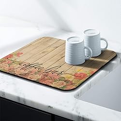 Coffee Bar Mat Accessories for Countertop Absorbent