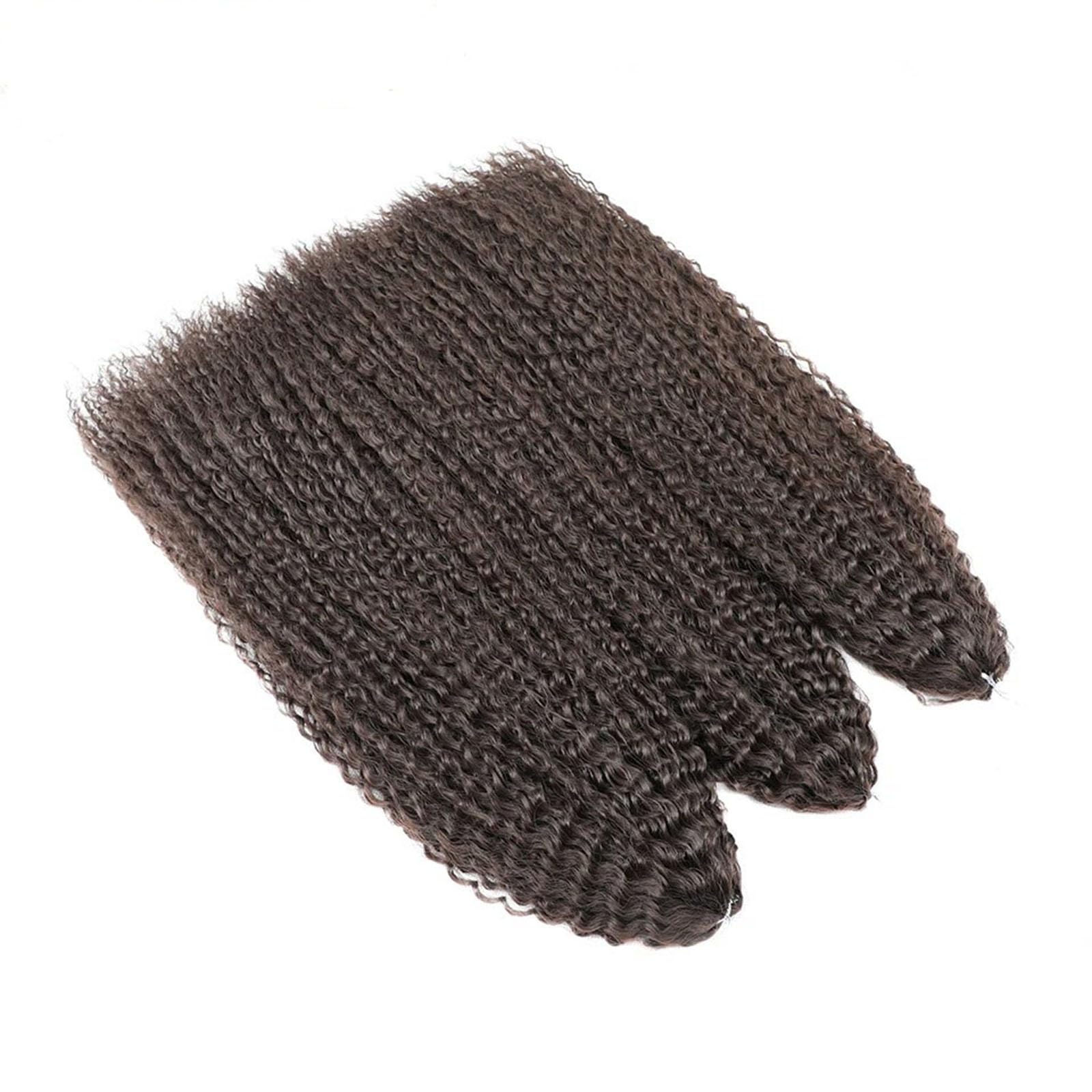 Aiokrtse Brazilian Braids Curly Crochet Hair Brazilian Curly Synthetic Braiding Hair Extensions Boho Braids Deep Water Wave Synthetic Crochet Hair 28 inches Pack of 5(Total 600 Grams #4 Colour)