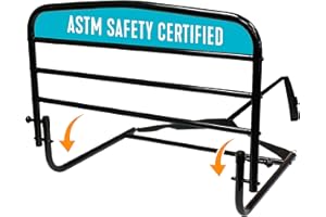 Stander 30 inch Safety Bed Rail, Folding Guardrail for Adults, Seniors, and Elderly, Bedside Stand Assist Bar, Fits King, Queen, Full, and Twin Beds, ASTM Safety Approved Bedrail