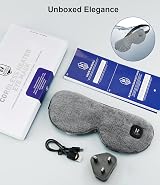 Aroma Season Cordless Heated Eye Mask Grey 3 Heat Levels 15 Min Auto-Off view 7