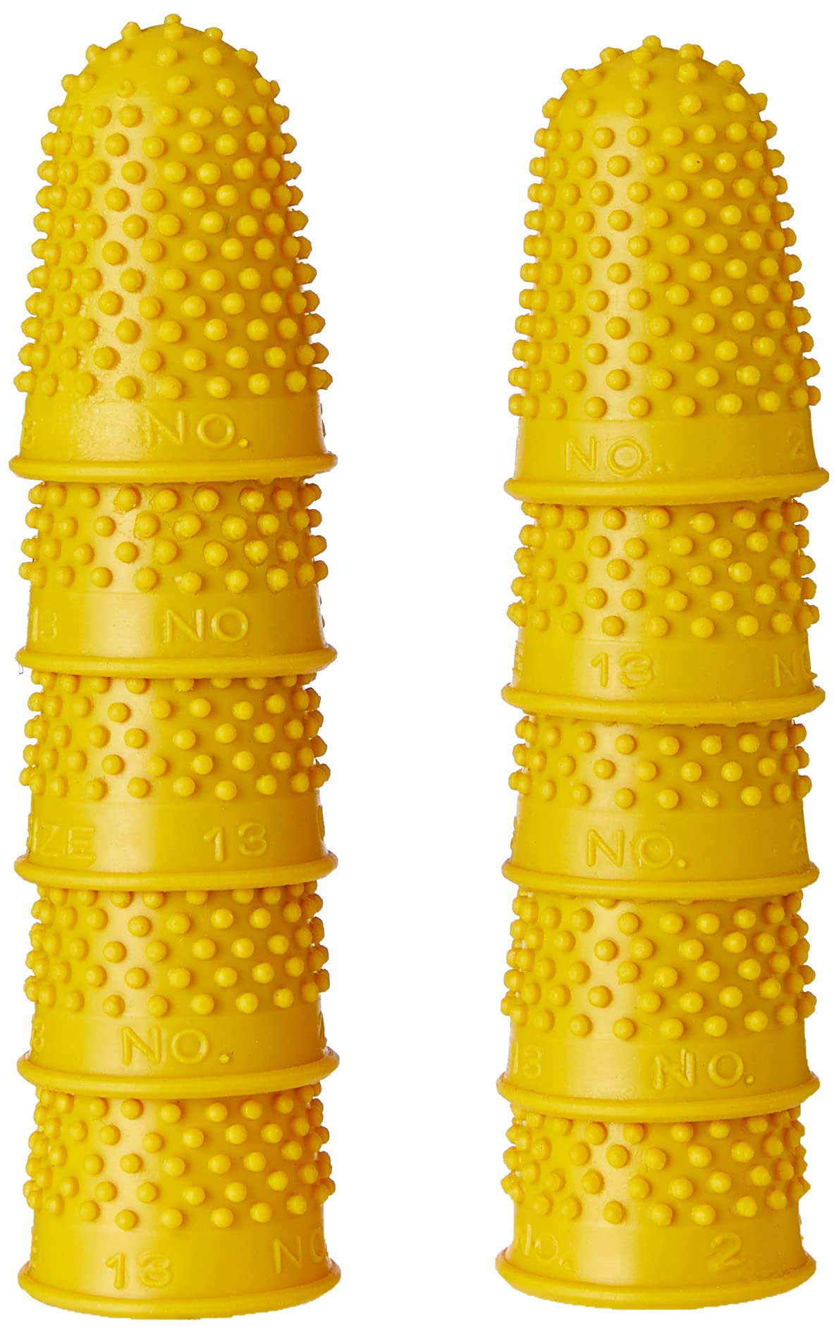 Quality Thimblette Rubber for Note-counting Page-turning Size 2 Large Yellow Ref 265494 [Pack of 10]