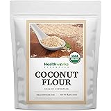 Healthworks Coconut Flour Unrefined Raw Organic (64 Ounces / 4 Pounds) | Certified Organic | Keto, Vegan & Non- GMO | Protein