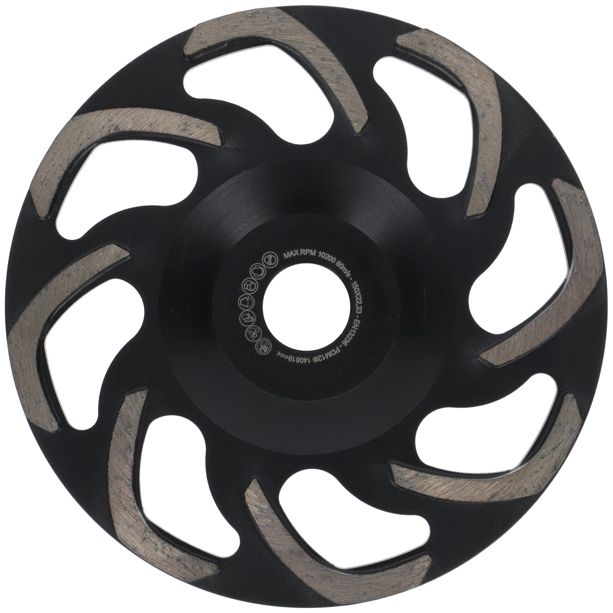 PRODIAMANT Professional Diamond Cup Wheel Concrete Boomerang 6 inch (150mm) x 22.2 Diamond Cup Wheel 150 mm for Concrete, Masonry, Stone