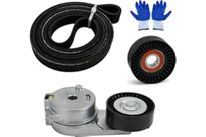 FQRANBO 38323 Serpentine Belt Drive Tensioner Idler Pulley Kit Fit for Dodge Ram 1500 2500 3500 2009-2010, Fit for Ram 1500 2500 3500 2011-2018 V8 5.7L Replace 4861660AA 38018 6PK2020