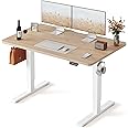 FEZIBO Standing Desk 48 × 24 Inch Electric Height Adjustable, Maple | Sit and Stand Up Adjustable Desk, Home Office Computer