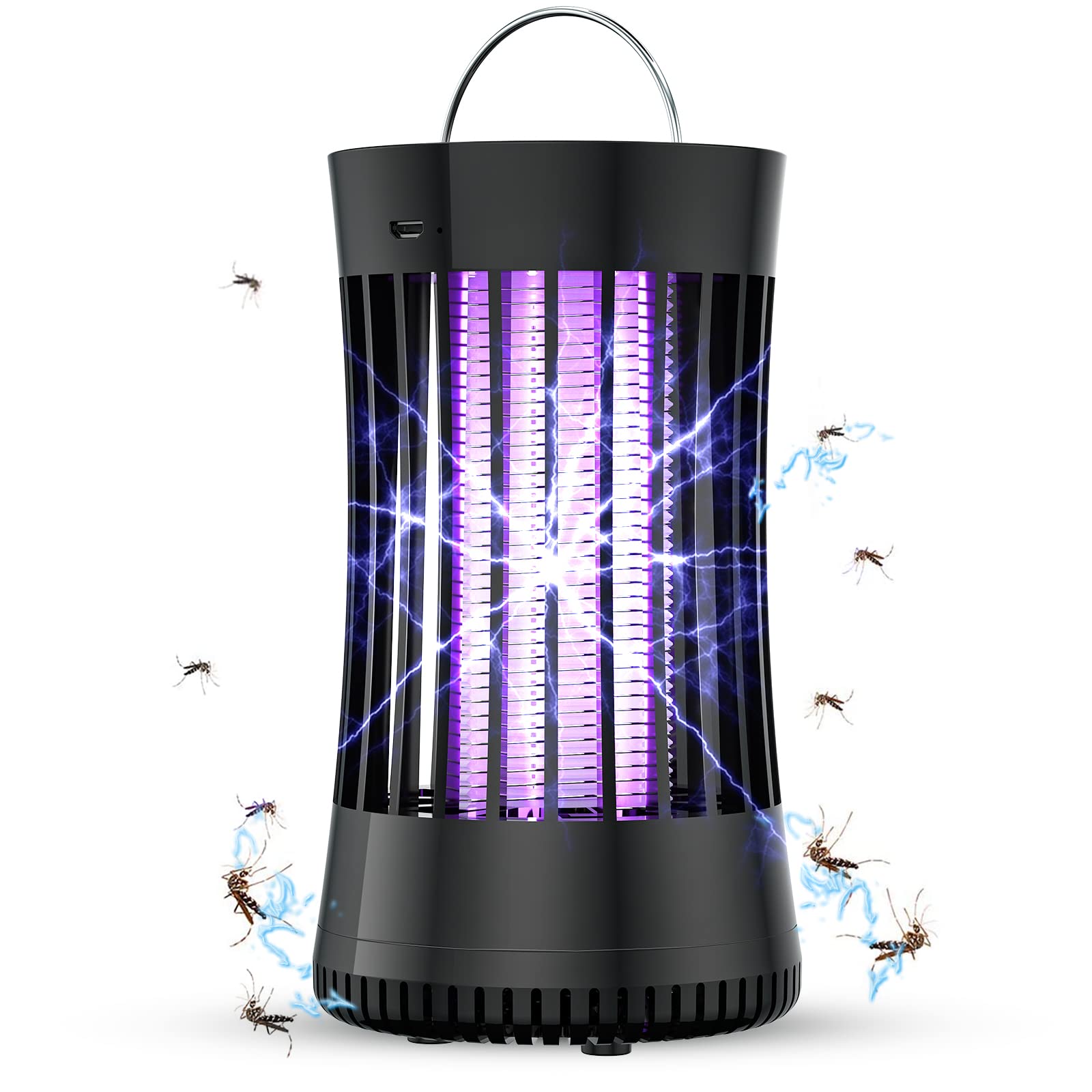 Photo 1 of **It's used, it's missing a part and it's not known if it works 100%.****AICase Portable USB Electronic Rechargeable Mosquito Killer Lamp/Bug Zapper for Summer Trip,Outdoor Camping,Patio,Home and Garden,Trap Indoor,Moth Trap/Bug Killer/Mosquito Killer Lig