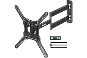 monTEK Long Arm TV Wall Mount for Most 23-65 Inch TVs, 29 Inch Long Extension TV Mount Swivel and Tilt, Full Motion Wall Mount Tv Bracket Fit Max VESA 400 x 400mm, Up to 77 lbs