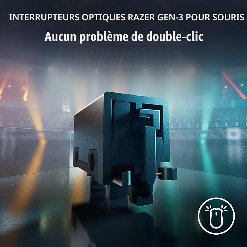 DeathAdder V3 Pro - Souris Esports Ergonomique sans Fil Légère (Design léger 63g, Capteur Optique Focus Pro 30K, Commutateurs de Souris Gen-3, sans Fil HyperSpeed) Noir — photo 8 sur 8