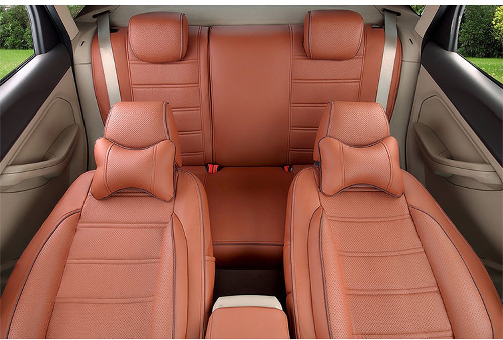 AutoDecorun Perforated Leatherette Automotive Custom Fit Seat Covers