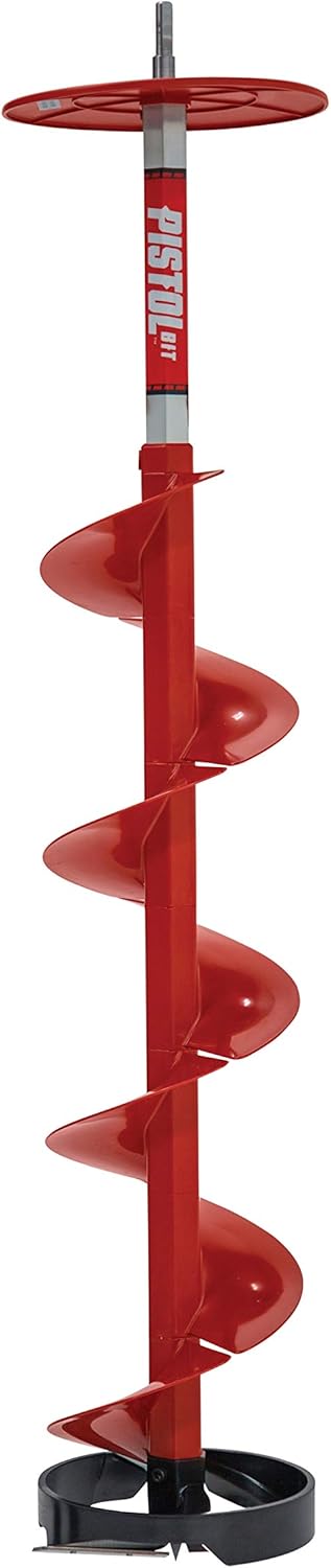 Eskimo 35600 Pistol Bit 8" Ice Auger Drill Adaptive Ice Auger Weighs only 3.9 Pounds, Centering Point, Redrills Old Holes Easily Extremely Fast Cutting, 42"