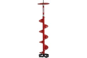 Eskimo 35600 Pistol Bit 8" Ice Auger Drill Adaptive Ice Auger Weighs only 3.9 Pounds, Centering Point, Redrills Old Holes Easily Extremely Fast Cutting, 42",3-Year Warranty