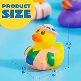 JOYIN 60 Pcs Rubber Ducks Assorted Mini Bath Toys Mesh Carry Bag view 5