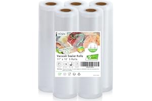 Food Vacuum Sealer Saver Bags - YISH 8 Rolls 8 11 inch Sac Sous Vide, Commercial Vac seal Bags Vacuum Sealer Machine Rolls (2