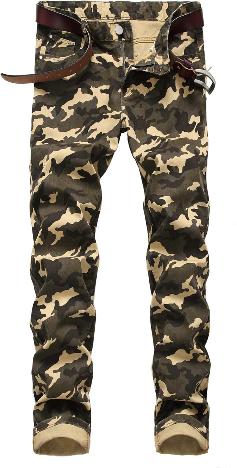 camo moto jeans mens
