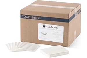 Foundations Disposable Changing Station Liners, 2-Ply Disposable Paper Liners for Baby Changing Table, Doctor's Offices, Care