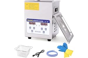 Seeutek Professional Ultrasonic Cleaner 2L with Digital Timer and Heater 304 Stainless Steel for Jewelry Rings Diamond Watch Glasses Circuit Board Dentures Small Parts Dental Instrument