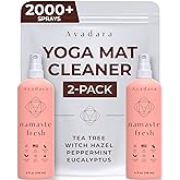 Ayadara Yoga Mat Cleaner Spray, Cleaning Spray for Yoga Accessories, All Purpose Mat Spray for Gym Equipment, Workout Mat Spray With Tea Tree Oil, Yoga Mat Spray Cleaner, 1000 Sprays per Bottle 2-Pack