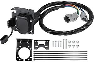 HEROFFIX 7 Way RV Blade and 4 Way Flat Trailer Wiring Connector Plug for Toyota Tundra 2007-2013 Dual Output Trailer Harness 