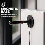 GLOBAL TECH Indoor TV Aerial High Gain Freeview HD 4K 9.8ft Cable Magnetic Base view 4
