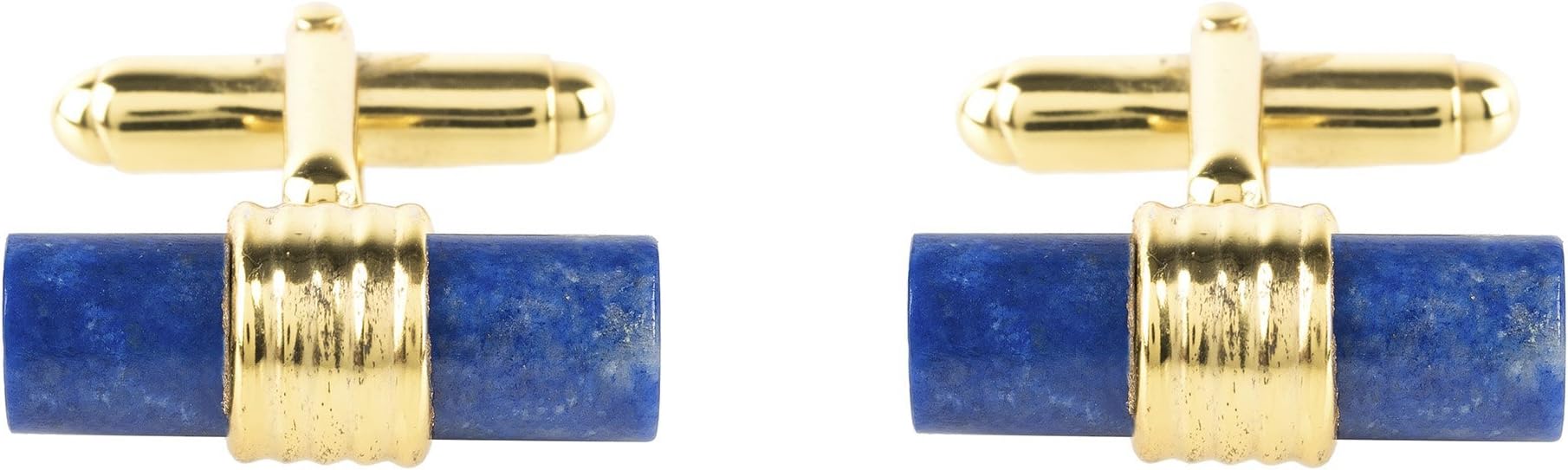 LATELITAGemstone Cufflink 18ct Gold Plated Sterling Silver Natural Gemstone Lapis Lazuli Blue Gold Bridal & Wedding Jewellery January