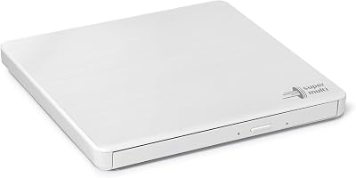Hitachi LG GP60 External DVD Drive Slim Portable USB 2.0 8x White