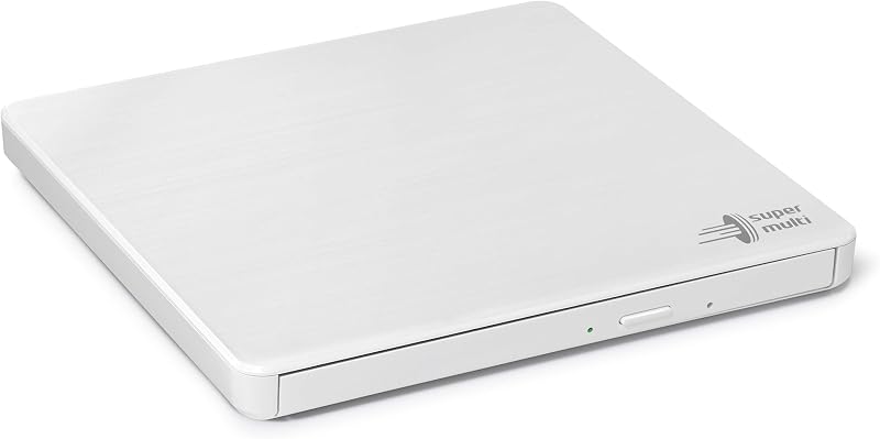 Hitachi LG GP60 External DVD Drive Slim Portable USB 2.0 8x White