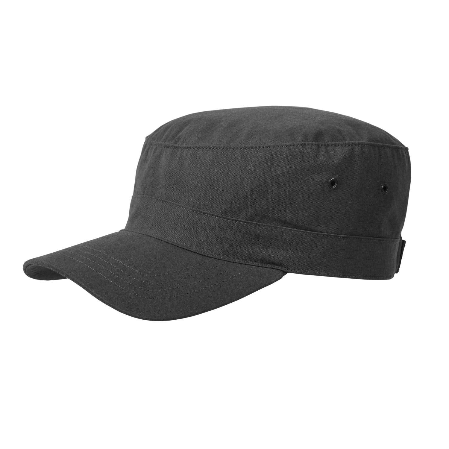 Helikon-Tex Unisex Combat Cap - Polycotton Ripstop - PL Woodland Combat Cap - Polycotton Ripstop, Unisex_Adult, Combat Cap - Polycotton Ripstop - Black, Black, Standard Size