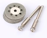 Blulu 12 Pcs 22 mm Diamond Cutting Discs with Arbor Shafts view 3