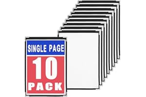 EATHEATY 10 Pack Menu Covers 8.5"x11" Menu Holders Single Page (2 View) Book Style Restaurant Menu Recipe Holders, Clear Menu Sleeves for Restaurant Supplies, Kitchen, Drink, Wine Menu