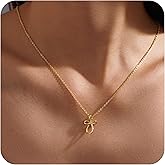 Brtdazg Cross Necklace for Women 14K Gold Plated, Dainty Cute Jesus Pendant Necklace with Adjustable Chain, Non Tarnish Hypoallergenic Gift for Women, First Communion Confirmation Gift