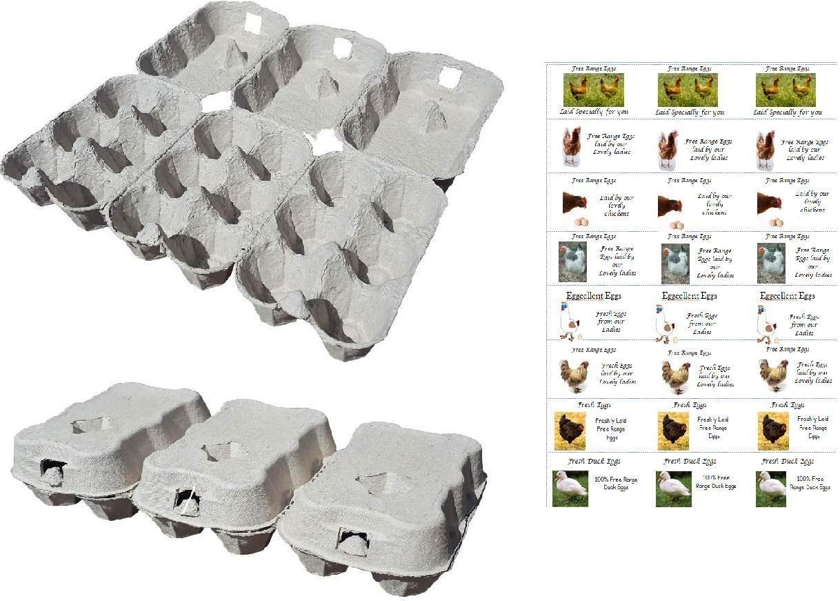 Anglia Farm Supplies 100 Cardboard egg boxes half dozen cartons for