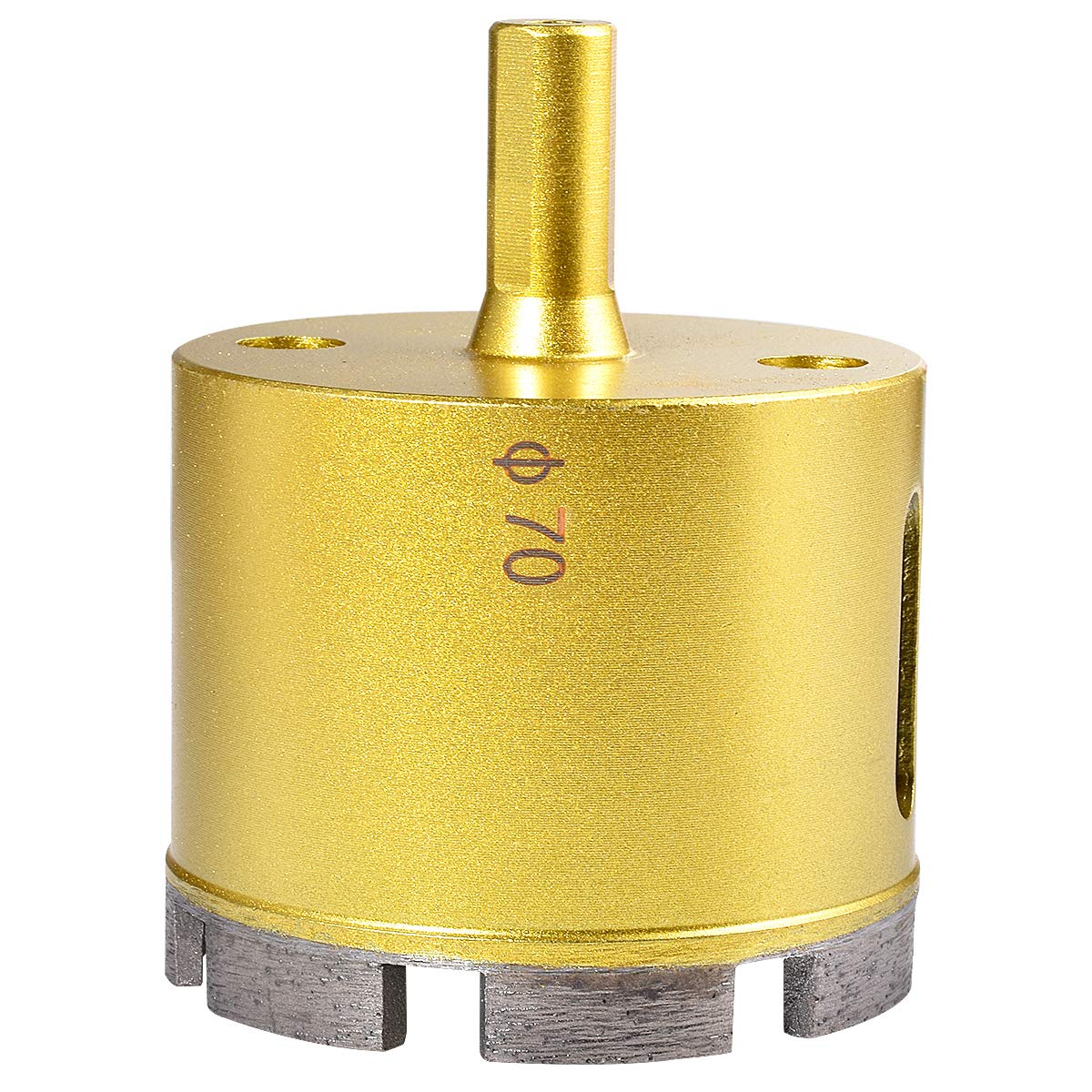 KATUR 70mm Dia Diamond Hole Saw Diamond Core Drill Bit, Masonry Hole Saw Porcelain Tile Hole Cutter for Marble, Glass, Slate, Ceramic, Granite, Quartz Gemstone