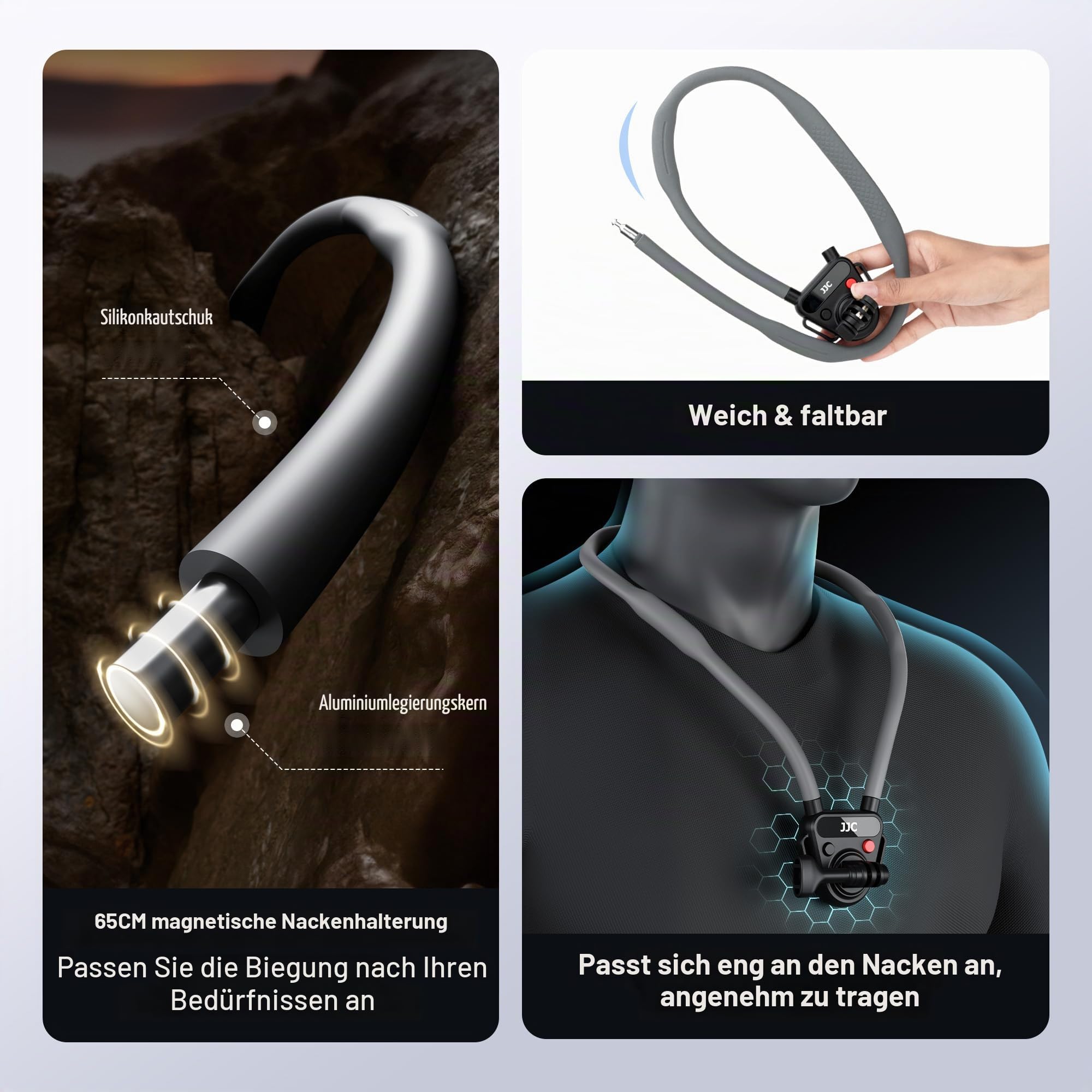 JJC Action Cam Halsband für DJI Osmo Action 6 5 Pro 4 3 mit Brustgurt 3