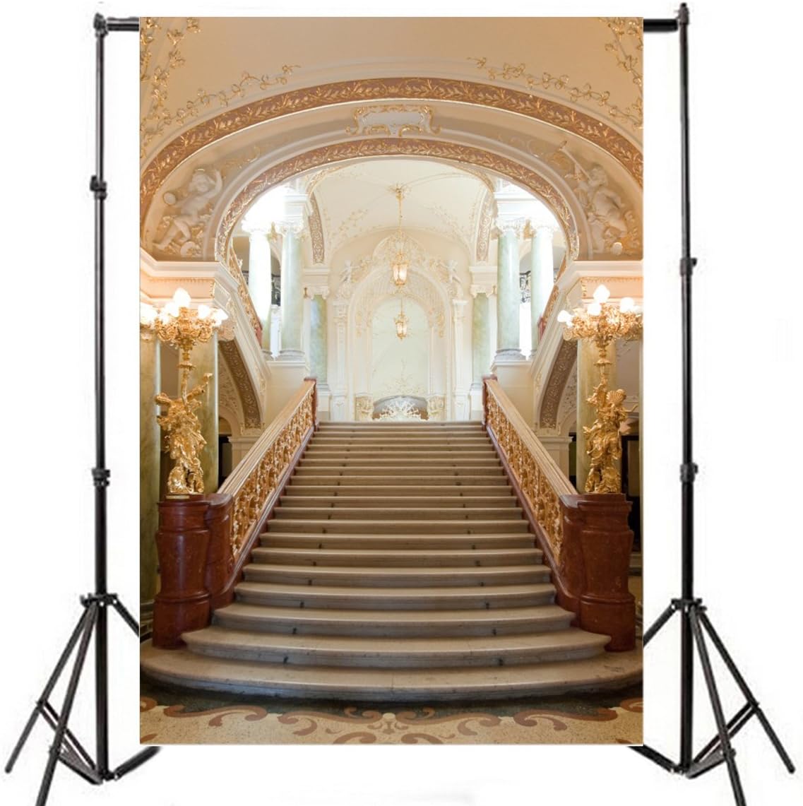 Yeele 8x10ft Baroque Building Castle Photography Backdrops Arcade Elegance Luxury Magnificent Noble Decoration Photography Background Vinyl Photo Shoot Studio Props