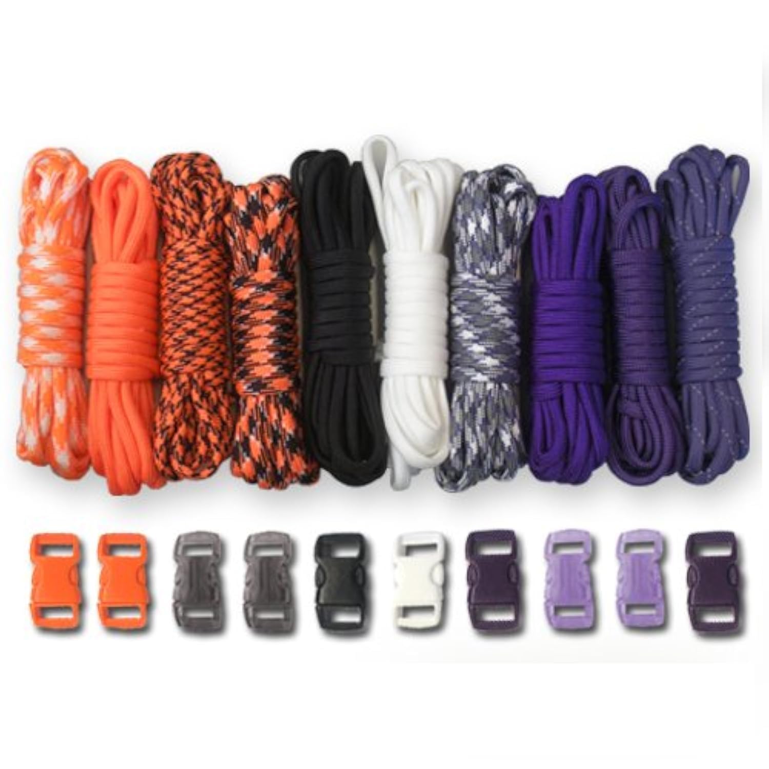 PARACORD PLANET 550lb Type III Paracord Combo Crafting Kits with Buckles Witch