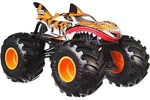 Hot Wheels Monster Trucks, Oversized Monster Truck, 1:24 Scale Die-Cast Toy Truck with Giant Wheels and Cool Designs