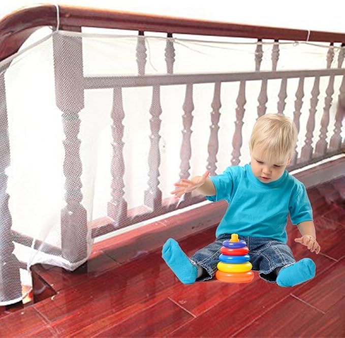 Luerme 10Ft Child Safety Rail Net Outdoor Balcony & Stairway Deck