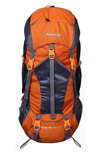 ATTACHE Polyester 75 Ltr Orange Trekking Backpacks