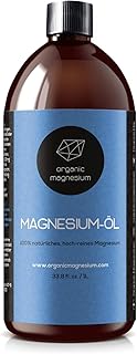 Ultra Pur MagnesiumÖl - 1000ml | 100% Natürlich Reines Zechstein Öl von Organic Magnesium | Perfekt für Sport &amp; Muskel entspannung | Flüssig Oil Konzentrat