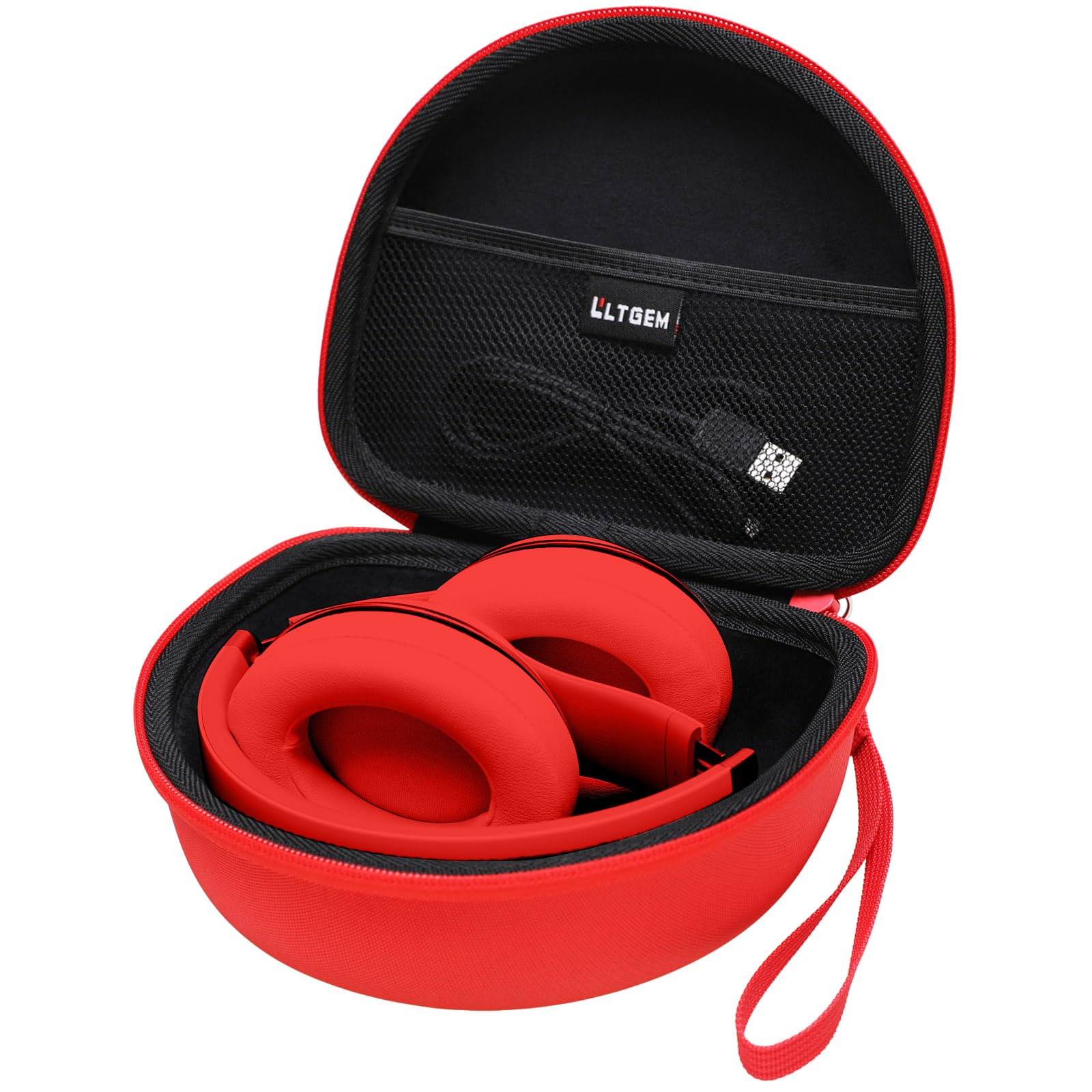 Photo 1 of ***CASE ONLY***Headphone Case Compatible with Beats Studio Pro/Solo 4 / Studio 3 / Solo 3 / Picun B8 / BERIBES/JLab JBuds Lux ANC Wireless Bluetooth Noise Cancelling Headphones, Red+Black(Case Only)
