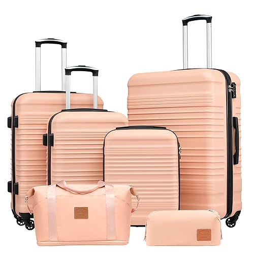 Coolife Luggage Amazon Pink Suitcase Coolife Luggage Set Piece