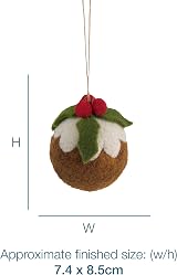 Trimits Christmas Needle Felting Craft Kit 8 x 9cm Pudding view 4