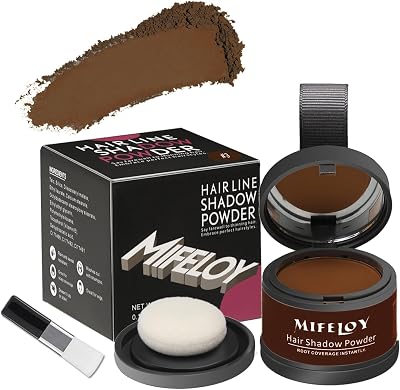 Mifeloy Root Touch Up Powder Hair Color for Grays Dark Brown 1pc