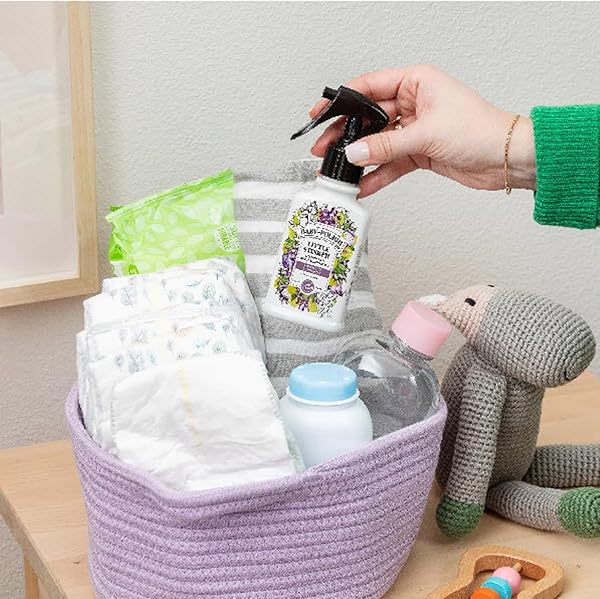 BABY-POURRI LITTLE STINKER DIAPER PAIL DEODORIZER SPRAY, 3.4 FL OZ, UP TO 150 USES, ODOR FRESHENER WITH ESSENTIAL OILS, NURSERY ESSENTIALS, LAVENDER, BERGAMOT, EUCALYPTUS & VANILLA SCENT