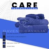 GC GAVENO CAVAILIA Fade Resistant Bath Towels Set 700GSM 100% Cotton Royal Blue view 6