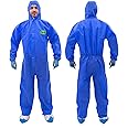 RAYGARD SMS Disposable Coveralls Dust Protective Suit, Elastic Hazmat Suits Serged Seams for Spray Paint Mechanic Work