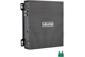VEVOR Car Audio Amplifier, 2-Channel Bridgeable Car Amplifier, Full-Range Class AB Stereo Amp, Max. 2 x 300W at 4 Ohms / 2 x 