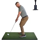The Country Club Elite 3x5-Foot Hitting Mat By Real Feel Golf Mats | Practice Like The Pros - Use a Real Tee, Swing Down and Through, and Get Honest Feedback on Ball Contact Without Club Bounce