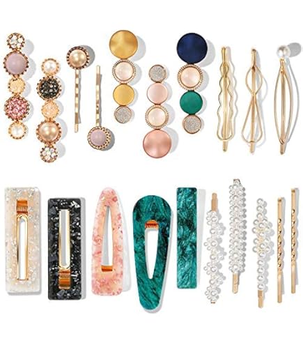 Amazon.com : HAND Stylish Crystal Apple Hair Clips Barrettes  display picture 1