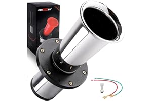 CENZHIWEN OOGA Air Horn 12V 110DB Aooga Ahooga Horn Complete Kit - Antique Classic Vintage Old Car Sound for Hot Rod, Model T, Golf Cart with Wire (1920s Air Horn) (silvery)